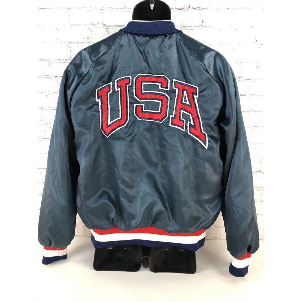 Vtg Team USA 1992 Olympics Satin Jacket 90s Colora